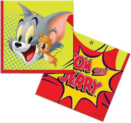 Салфетки бумажные ND Play Tom&Jerry трехслойные 33*33см 12шт арт. 1192293