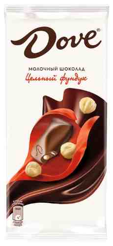 Шоколад Dove Молочный с Цельным Фундуком 90г арт. 308976
