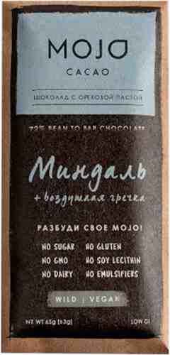 Шоколад Mojo Cacao Горький Миндаль и воздушная гречка 72% 65г арт. 720293