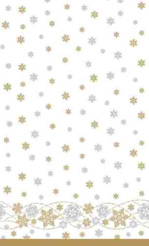 Скатерть бумажная Duni D-cel Snow Glitter White 138*220см арт. 1140497