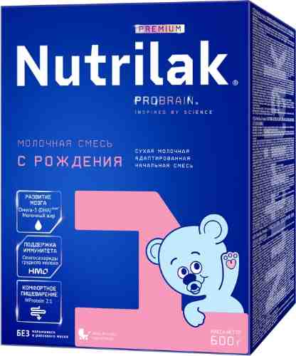 Смесь Nutrilak Premium+ 1 600г арт. 504985