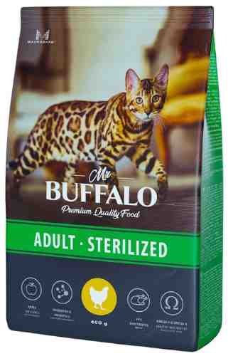 Сухой корм для кошек Mr.Buffalo Sterilized с курицей 400г арт. 1204943
