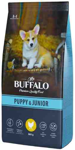 Сухой корм для щенков Mr.Buffalo Puppy&Junior с курицей 800г арт. 1204952