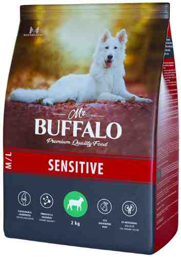 Сухой корм для собак Mr.Buffalo Sensitive с ягненком 2кг арт. 1204966