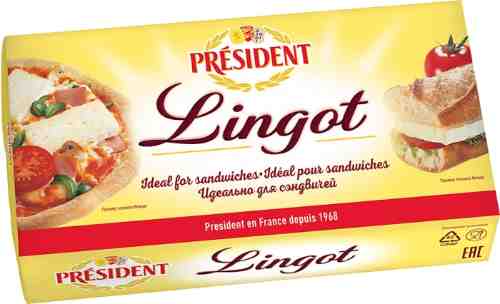 Сыр President Lingot мягкий с белой плесенью 60% арт. 420938