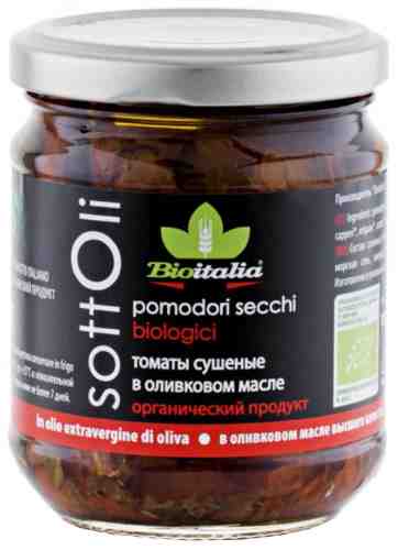 Томаты BioItalia Pomodori Secchi Сушеные в оливковом масле 180г арт. 1019709