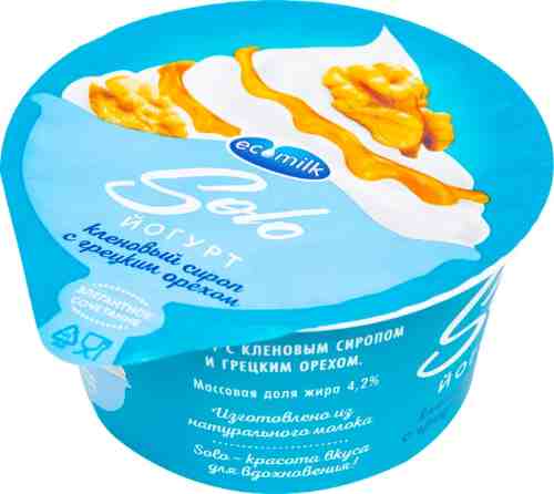 Йогурт Экомилк кленовый сироп с грецким орехом 4.2% 130г арт. 1051321