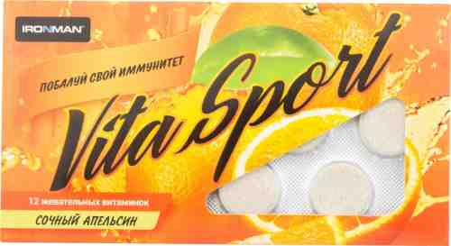 Жевательные таблетки IronMan Vita Sport Сочный апельсин 12таб арт. 980038