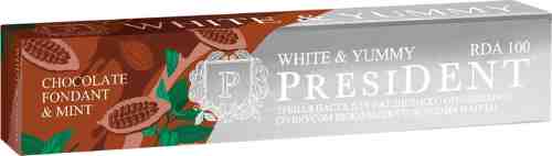 Зубная паста President White&Yummy Шоколадный фондан с мятой 75г арт. 986571