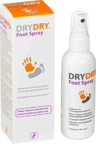 Антиперсперант для ног Dry Dry Foot Spray с пролонгированным антимикробным действием 100мл арт. 986640