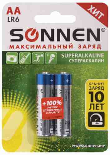 Батарейки Sonnen Super Alkaline АА LR6 15А 2шт арт. 1194531