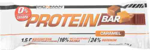 Батончик протеиновый IronMan Protein Bar с коллагеном Карамель без сахара 50г арт. 979992