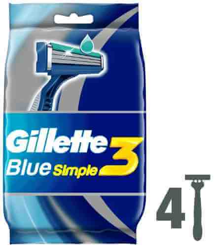 Бритва Gillette Blue Simple одноразовые 4шт арт. 438432