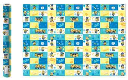 Бумага упаковочная Minions голубая с желтым 70*100см 2шт арт. 1063489