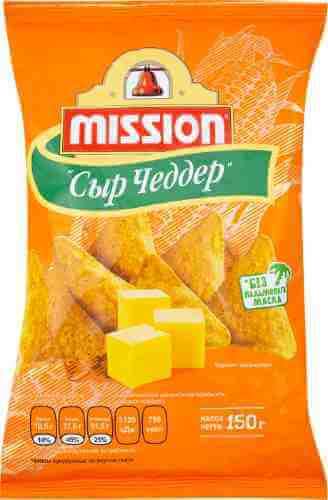 Чипсы кукурузные Mission со вкусом сыр Чеддер 150г арт. 876156