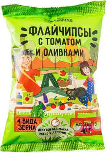 Флайчипсы ВкусВилл зерновые с томатом и оливками 40г арт. 996349