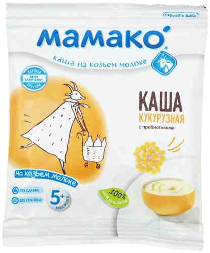 Каша Мамако Кукурузная с пребиотиками на козьем молоке с 5 месяцев 30г арт. 1019637