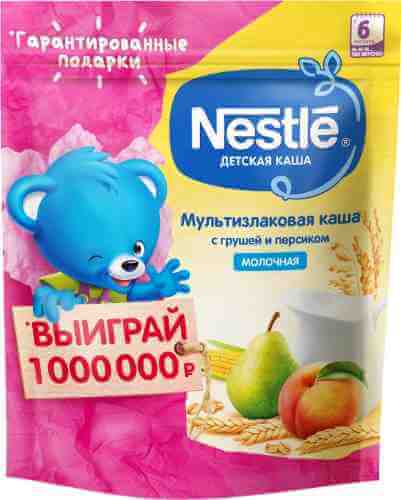 Каша Nestle Молочная мультизлаковая с грушей и персиком с 6 220г арт. 1140848