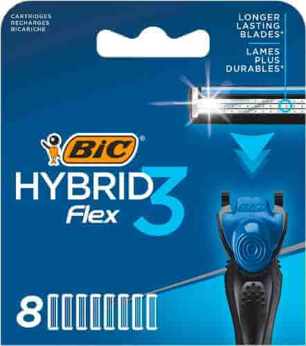 Кассеты для бритья Bic Flex 3 Hybrid 8шт арт. 440015