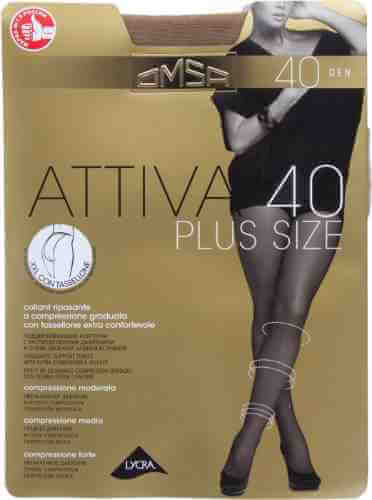 Колготки Omsa Attiva Plus size 40 Caramello Размер 6 арт. 1029218