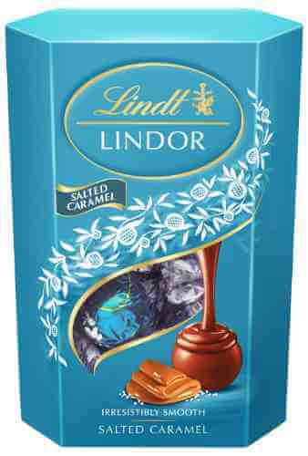 Конфеты Lindt Lindor из молочного шоколада с начинкой из соленой карамели 200г арт. 1101119
