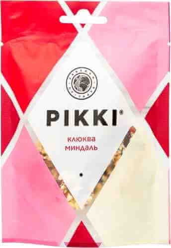 Конфеты PIKKI орехово-фруктовые Клюква-Миндаль 50г арт. 443994