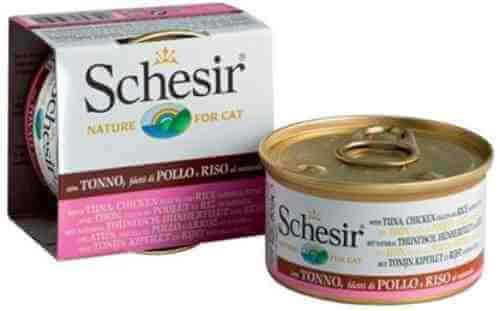 Корм для кошек Schesir Тунец курица рис 85г (упаковка 20 шт.) арт. 694889pack