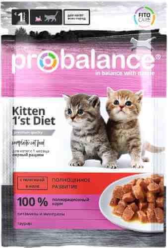 Корм для котят Probalance Kitten 1st Diet с телятиной в желе 85г арт. 1080737
