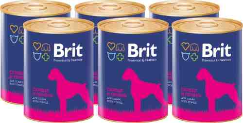 Корм для собак Brit Сердце Печень 850г (упаковка 6 шт.) арт. 948120pack