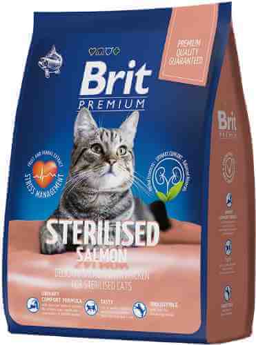 Корм для стерилизованных кошек Brit Premium Sterilized Salmon Chicken с лососем и курицей 2кг арт. 1196103