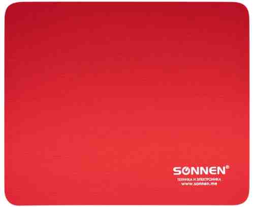 Коврик для мыши Sonnen Red резина+ткань 22*18*0.3см арт. 1209121
