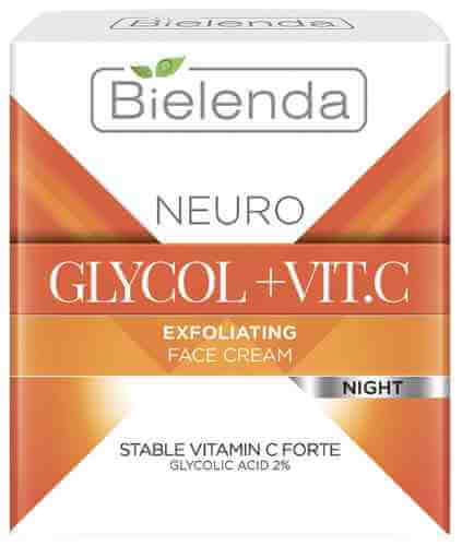 Крем для лица Bielenda Neuro Glicol+Vit.C отшелушивающий от морщин и пигментных пятен ночной 50мл арт. 1176782