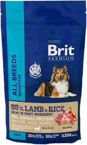 Лакомство для собак Brit Premium Dog Sensitive с ягненком и индейкой 3000г арт. 1196096