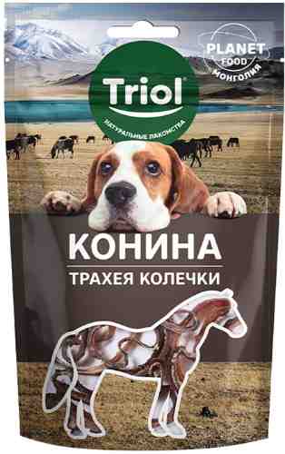 Лакомство для собак Triol Planet Food Трахея конская в колечках 30г арт. 1175820