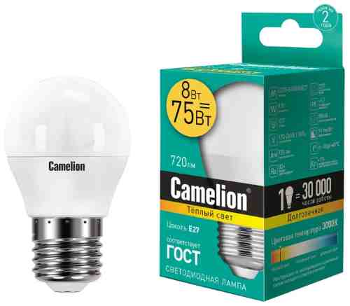 Лампа светодиодная Camelion E27 8Вт арт. 1070609