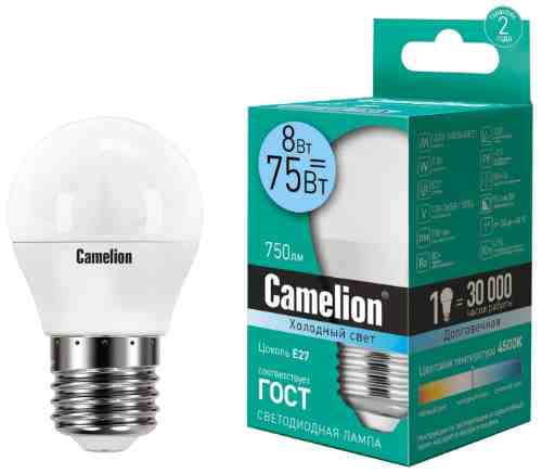 Лампа светодиодная Camelion E27 8Вт арт. 1070615