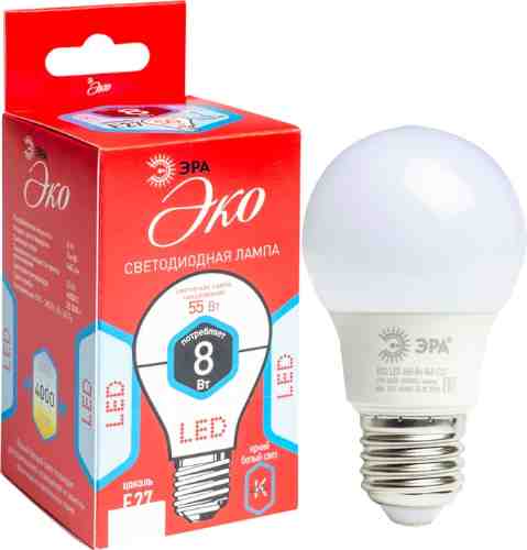 Лампа светодиодная Эра LED SMD A55 E27 8Вт арт. 514748