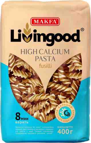 Макароны Livingood High Calcium pasta Fusilli с водорослями 400г арт. 1046237