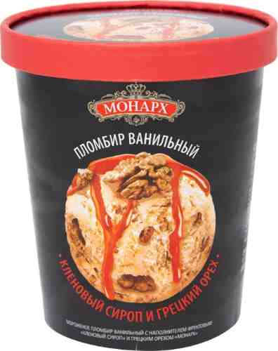 Мороженое Монарх Пломбир ванильный Кленовый сироп и грецкий орех 420г арт. 1000853
