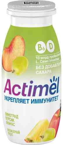 Напиток Actimel Виноград Персик и Ананас 2.2% 95г арт. 999453