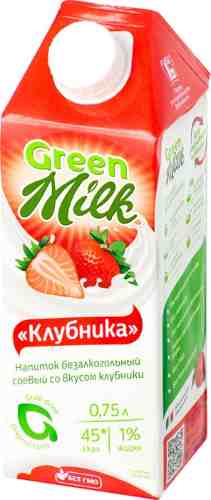 Напиток Green Milk Клубника 1% 750мл арт. 966306