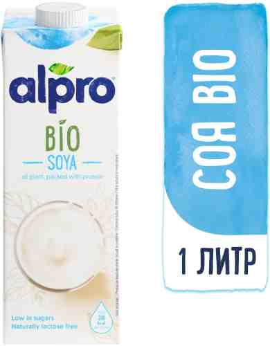 Напиток соевый Alpro Soya Bio натуральный без глютена 1.8% 1л арт. 331281