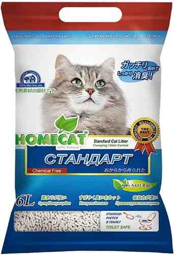 Наполнитель для кошачьего туалета Homecat Стандарт 6л арт. 1013000
