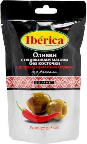 Оливки Iberica с оливковым маслом и острым красным перцем 70г арт. 1108418
