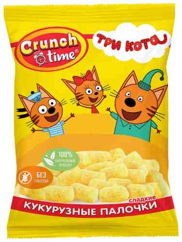 Палочки кукурузные Crunch Time Три кота 75г арт. 1204893
