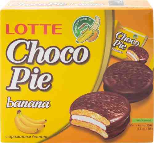 Печенье Lotte Choco Pie Banana в глазури 12шт*28г арт. 864725