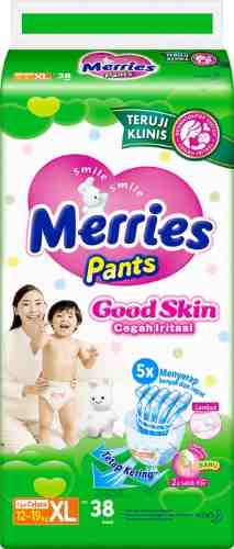 Подгузники-трусики Merries Good skin XL 12-19кг 38шт арт. 1031104