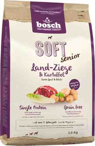 Полувлажный корм для собак Bosch Soft Senior с козлятиной и картофелем 2.5кг арт. 1175755