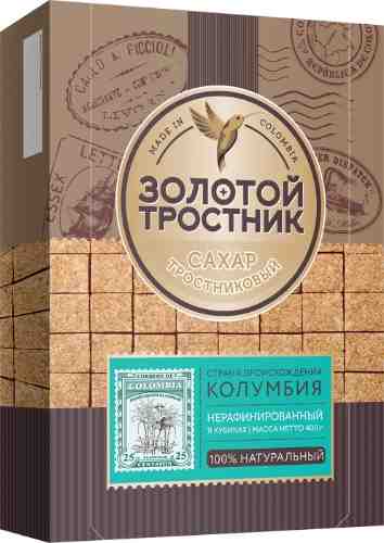 Сахар Золотой Тростник тростниковый нерафинированный в кубиках 400г арт. 1022466