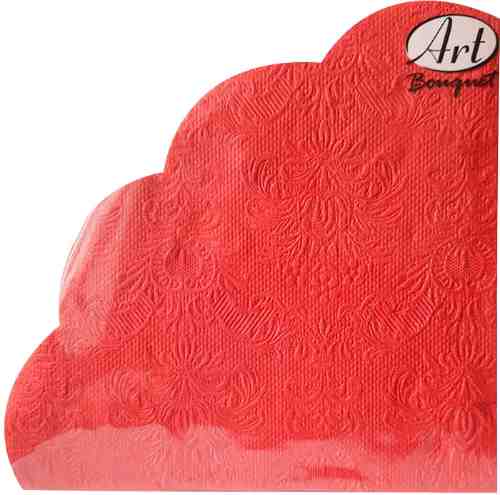 Салфетки бумажные Art Bouquet Rondo красные 3 слоя 32см 12шт арт. 1051833